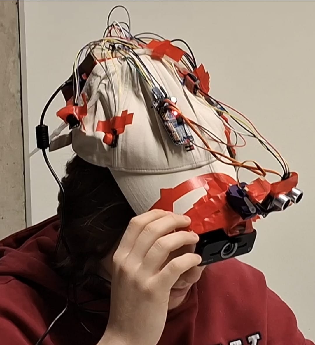 A person wearing the completed I-SPI prototype